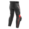 Dainese Delta 3 Leather Pants Black Fluro Red
