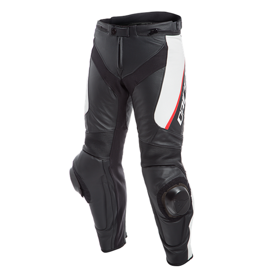 Dainese Delta 3 Leather Pants Black White Red