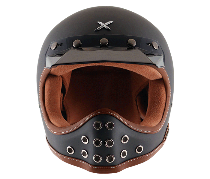 AXOR Retro Moto-X Dull Athena Grey Helmet