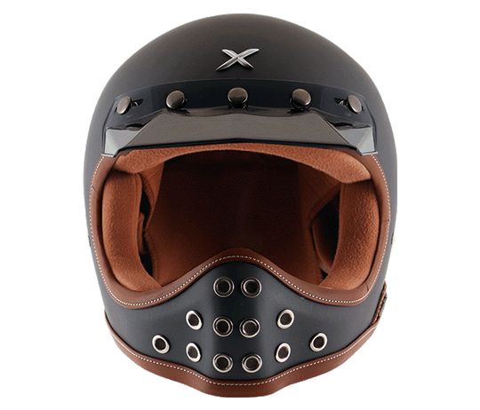 AXOR Retro Moto-X Dull Athena Grey Helmet