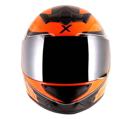 AXOR Rage Ecco Orange Black Helmet, Full Face Helmets, AXOR, Moto Central