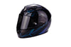 SCORPION EXO-710 Air Line Gloss Black Cameleon Blue, Full Face Helmets, Scorpion Exo, Moto Central