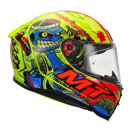 MT Revenge 2 Piston Gloss Fluro Yellow Helmet