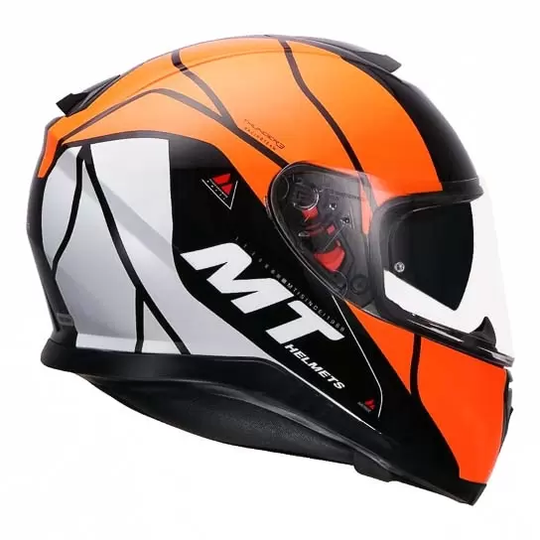 MT THUNDER 3 SV Veron Gloss Fluro Orange Helmet