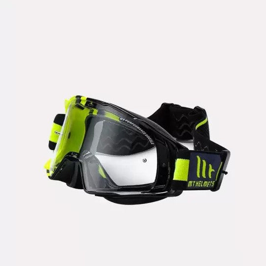 MT Off Road Riding Goggle MX Evo Stripes (Black Fluro Yellow)