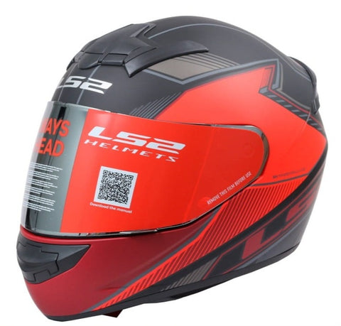 LS2 FF352 Kascal Gloss Black Red Helmet