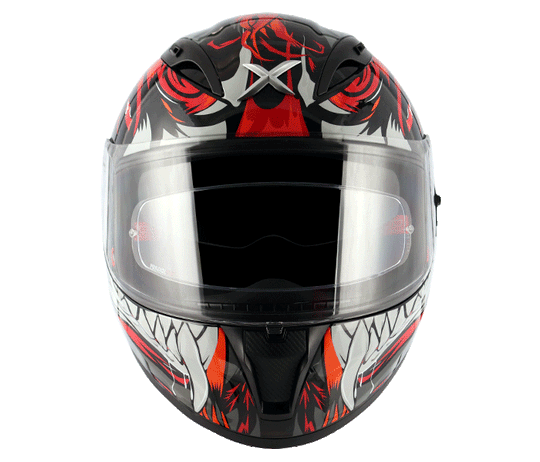 AXOR STREET Okami Black Red Helmet