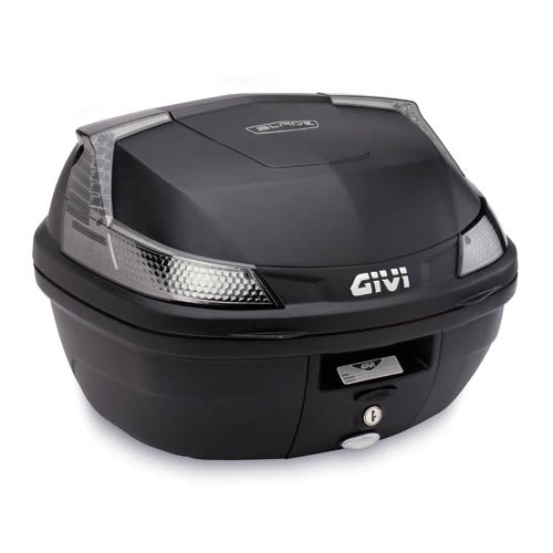 GIVI Top Case MONOLOCK 37LTR. BLACK with Smoked Reflectors (B37NT)