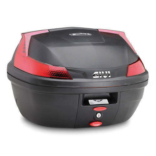 GIVI Top Case MONOLOCK 37LTR. BLACK with Red Reflectors (B37N)