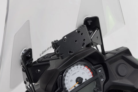 SW Motech Shock Absorbent Quick Lock GPS Mount for Kawasaki Versys 650 (GPS.08.646.10700/B)
