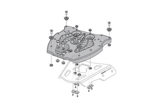 SW Motech Quick Lock Adapter Plate for TraX Top Case (GPT.00.152.400)