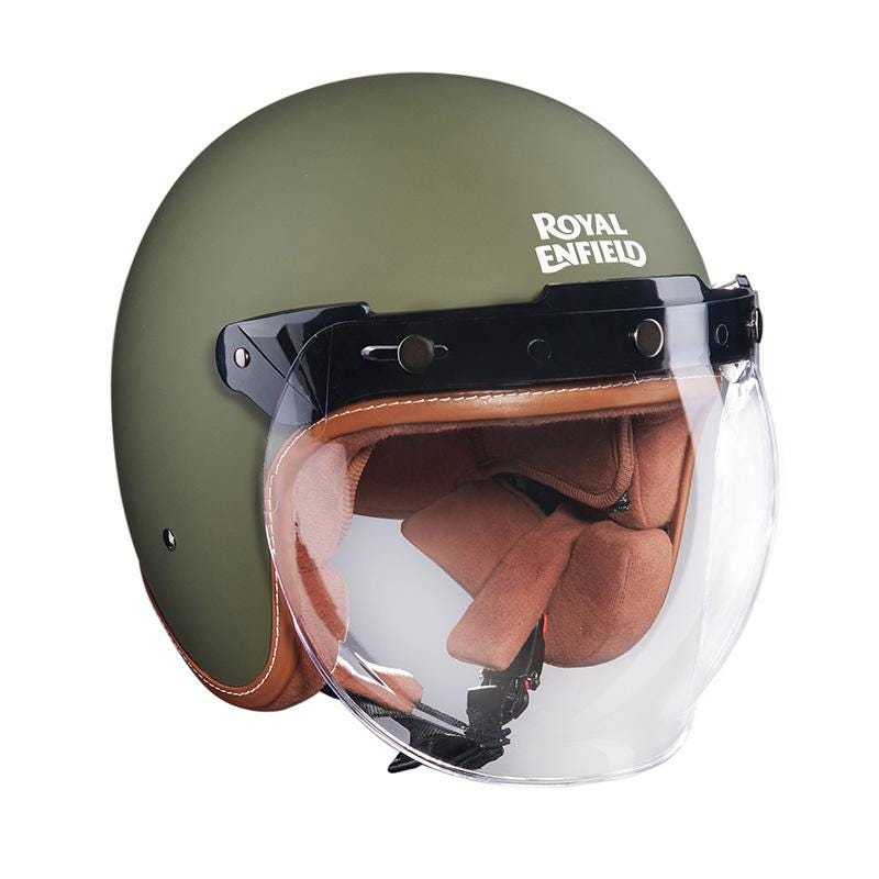 Royal Enfield Bobber Battle Green Helmet