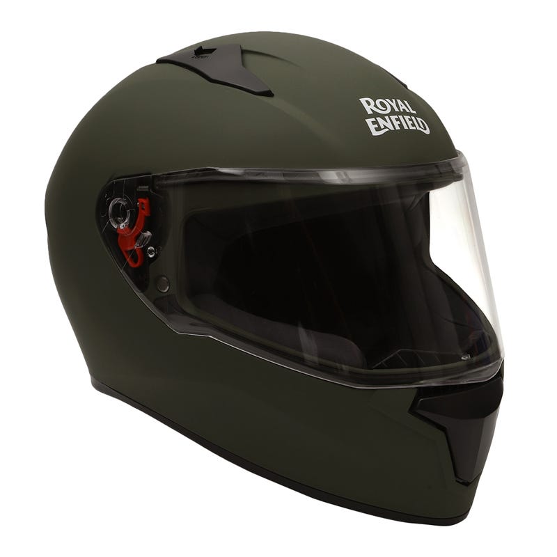 Royal Enfield Quest Battle Green Helmet