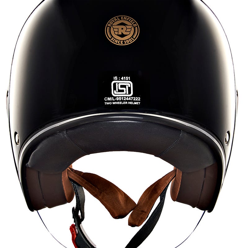 Royal Enfield Spirit Leave Home Gloss Black Helmet Moto Central