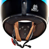 Royal Enfield FF NH44 Lite Gloss Black Blue Waves Helmet