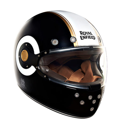 Royal Enfield FF NH44 Lite Gloss Black Tankstripe  Helmet