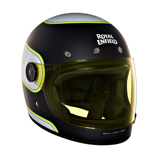 Royal Enfield FF Drifter V2 Center Stripe Matt Black Helmet