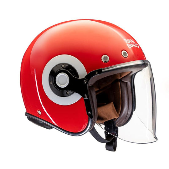 Royal Enfield Spirit Gloss Red White Helmet
