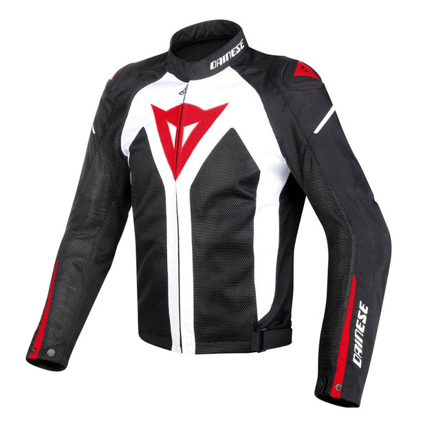 Dainese Hyper Flux D-Dry Jacket White Black Red - Main Image