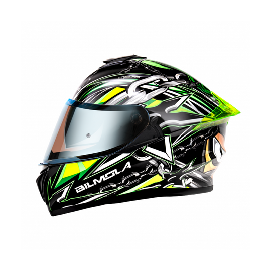 Bilmola Nex Ninja Gloss Black Green Helmet