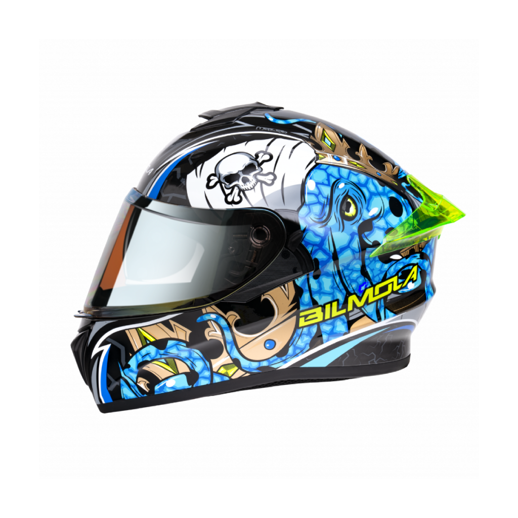 Bilmola Nex Octo Gloss Black Blue Helmet Moto Central