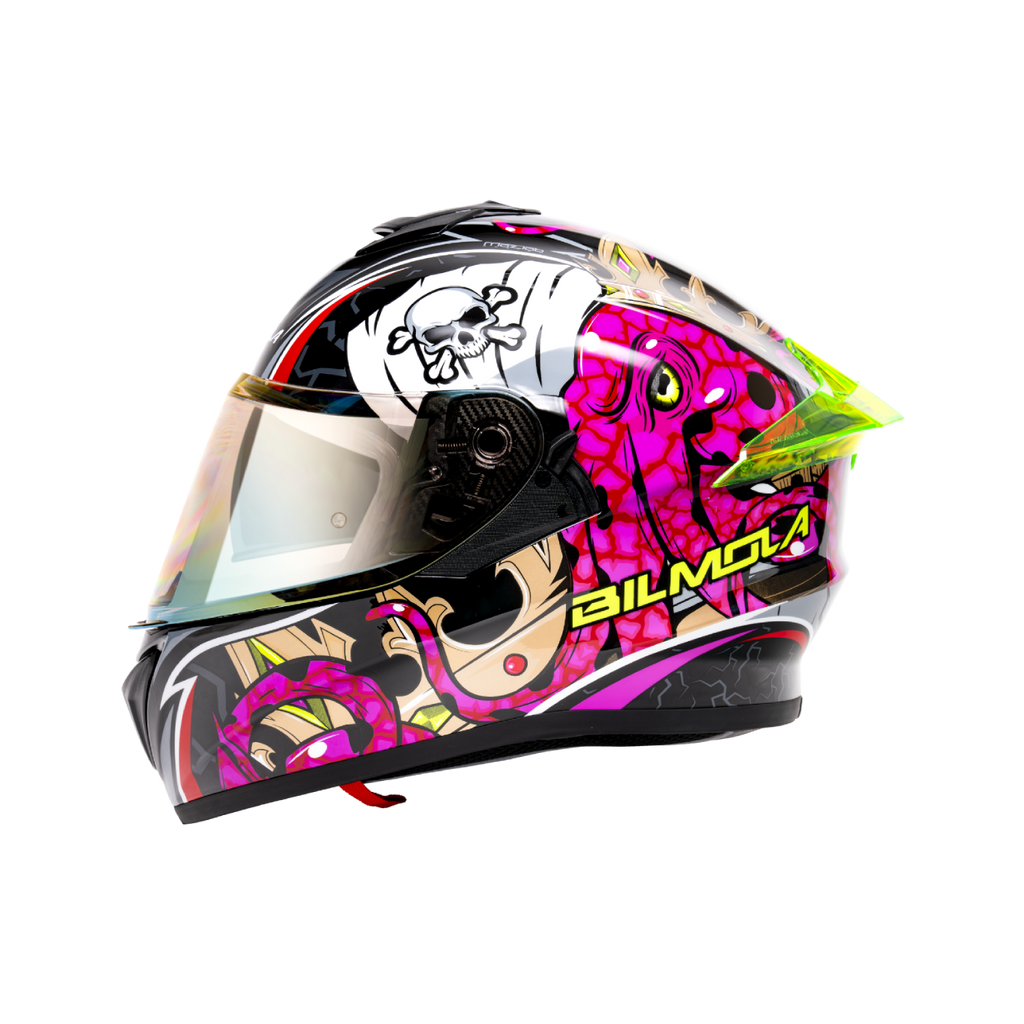 Bilmola Nex Octo Gloss Black Pink Helmet
