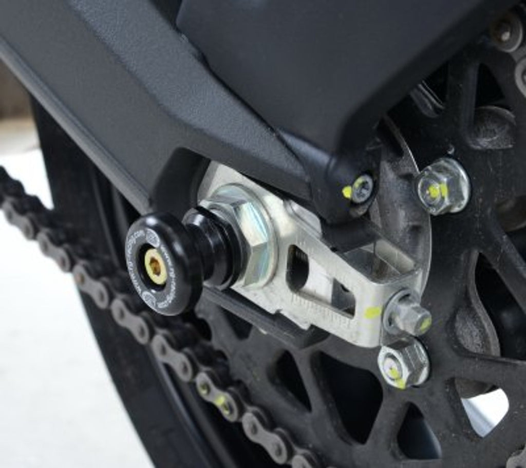 R&G Spindle Sliders for Ducati Scrambler '15,Urban Enduro '15'17, Monster 797 '17 , Scrambler 1100 '18 & Desert Sled '18 (SS0044BK)