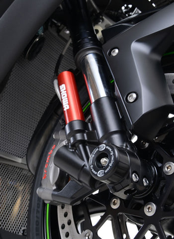 R&G Fork Protectors for the Kawasaki ZX10 R '16 & ZX 10RR '21 (FP0182BK)