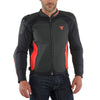 Dainese Intrepia Perf. Leather Jacket (Black Black Matt Fluro Red)