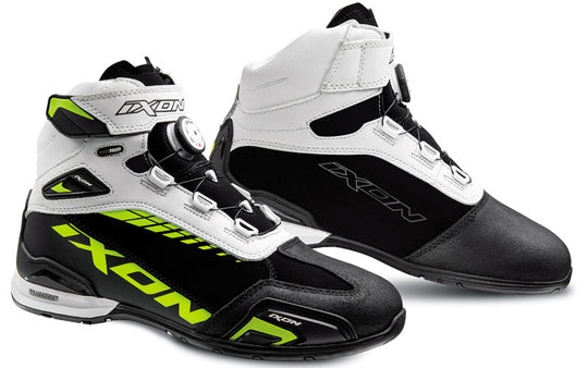 IXON BULL WP CASUAL BOOTS (BLACK WHITE BRIGHT YELLOW)