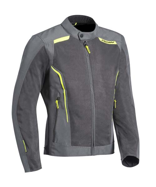 IXON COOL AIR MS TEXTILE JACKETS (GREY BRIGHT YELLOW)
