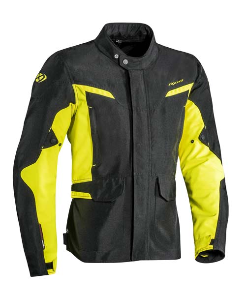 IXON SUMMIT 2 MS TEXTILE PARKA JACKETS (BLACK BRIGHT YELLOW)