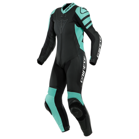 Dainese Killalane One Piece Lady Suit Perforated Leather Black Aqua Green