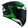 KYT TT Course Overtech Gloss Black Green Helmet