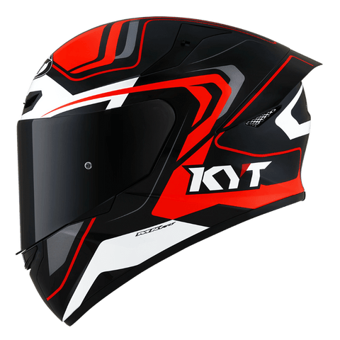 KYT TT Course Overtech Gloss Black Orange Helmet