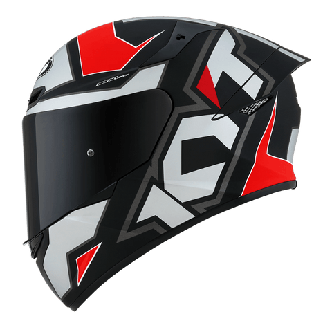 KYT TT Course Electron Matt Grey Red Helmet