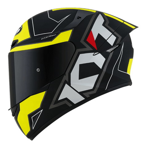 KYT TT Course Electron Matt Black Yellow Helmet