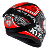 KYT NFR Steel Flower Red Gloss Helmet