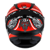 KYT NFR Steel Flower Red Gloss Helmet