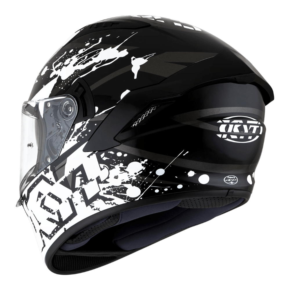KYT NFR Neutron White Gloss Helmet Moto Central