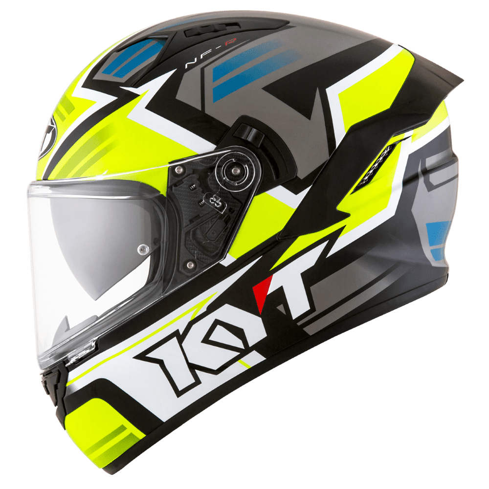 KYT NFR Artwork Yellow Grey Gloss Helmet