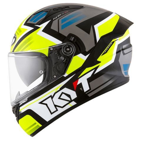 KYT NFR Artwork Yellow Grey Gloss Helmet