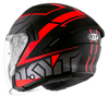 KYT NFJ Motion Matt Black Fluro Red Helmet