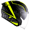 KYT NFJ Motion Matt Black Fluro Yellow Helmet