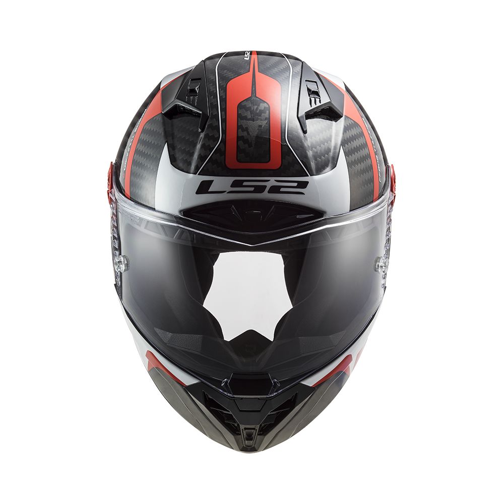LS2 FF805 THUNDER Carbon Racing 1 Gloss Red White Helmet– Moto Central