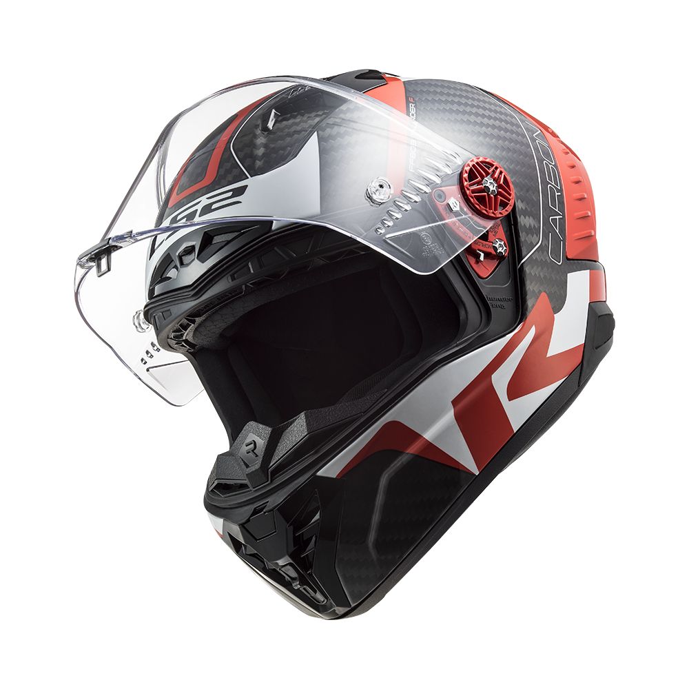 LS2 FF805 THUNDER Carbon Racing 1 Gloss Red White Helmet– Moto Central