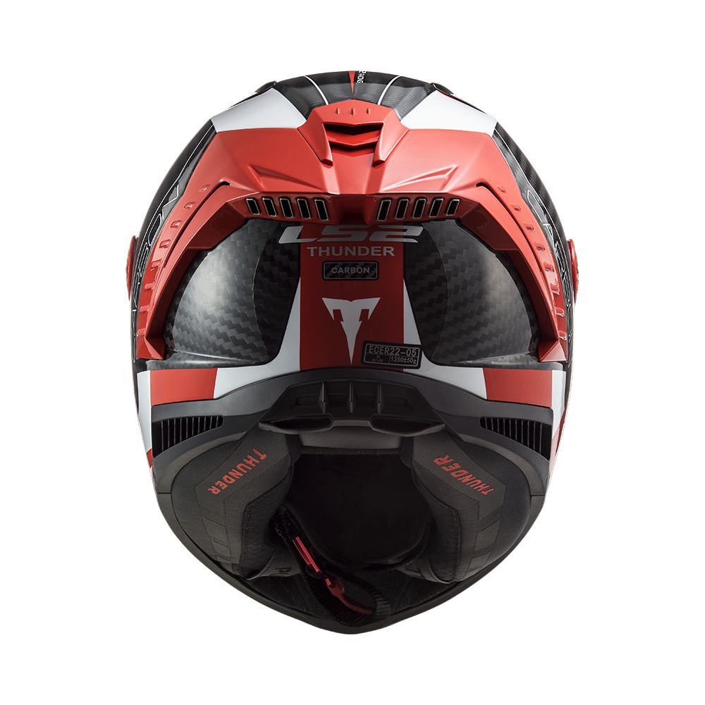 LS2 FF805 THUNDER Carbon Racing 1 Gloss Red White Helmet– Moto Central