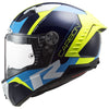 LS2 FF805 THUNDER Carbon Racing 1 Gloss Blue Hi Viz Yellow Helmet