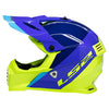 LS2 MX437 FAST EVO Launch Gloss Blue HI Viz Helmet