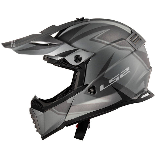LS2 MX437 FAST EVO Two Face Gloss Grey Black Helmet